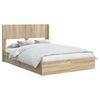 vidaXL Bedframe met opbergruimte en hoofdbord Sonoma Eiken