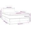 vidaXL Boxspring met matras en LED kunstleer cr&egrave;mekleurig 120x200 cm