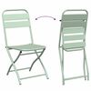 vidaXL Bistroset 3 pcs Groen Staal