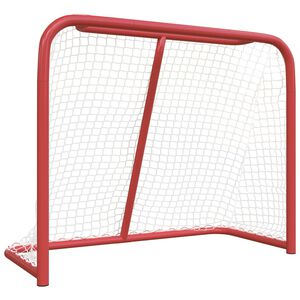 vidaXL Hockeydoel 183x71x122 cm polyester rood en wit
