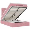 vidaXL Ottoman bed met matrassen 120x200cm fluweel roze