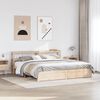 vidaXL Bedframe met hoofdbord massief grenenhout 180x200 cm