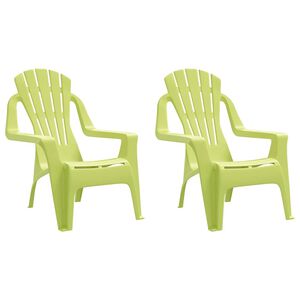 vidaXL Kindertuinstoelen 2 st hout-look 37x34x44 cm polypropeen groen
