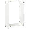 vidaXL Brandhoutrek 60x28x90 cm koudgewalst staal wit