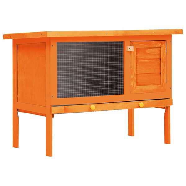 vidaXL Konijnenhok voor buiten met 1 verdieping hout