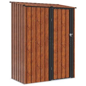 vidaXL Tuinhuisjes Bruin 153,5 x 86 x 200 cm Metaal