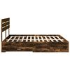 vidaXL Bedframe met lade met hoofdeinde met opslag Bewerkt hout