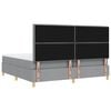 vidaXL Boxspringbed met matras Lichtgrijs 200 x 200 cm Stof