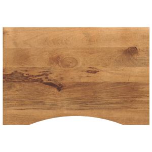 vidaXL Bureaublad met ronding 80x60x2,5 cm massief ruw mangohout