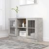 vidaXL Vitrinekast 120x30,5x70 cm bewerkt hout betongrijs
