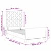 vidaXL Bedframe met hoofdeinde Lichtgrijs 90 x 200 cm Stof