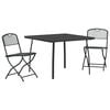 vidaXL Buitenmeubelset 3 pcs Antracietkleurig Ijzer en Staal