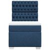 vidaXL Boxspring met matras stof blauw 90x190 cm