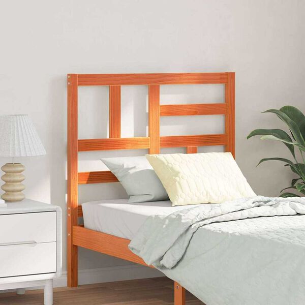 vidaXL Bed Hoofdbord Wasbruin 80,5 x 4 x 104 cm Massief grenenhout