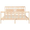 vidaXL Bedframe met hoofdbord massief hout