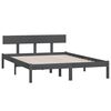 vidaXL Bedframe massief grenenhout grijs 150x200 cm