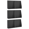 vidaXL Keerwand 6 st 40 x 12 x 30 cm Staal Zwart