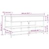 vidaXL Schoenenbankje 100x42,5x50 cm bewerkt hout bruin eikenkleur