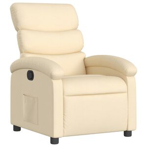 vidaXL Relaxfauteuil cr&egrave;me stof