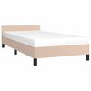 vidaXL Bedframe met hoofdeinde zonder matras Cappuccino 80x200 cm