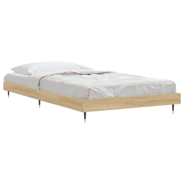 vidaXL Bedframe zonder matras hout sonoma eikenkleurig 100x200 cm
