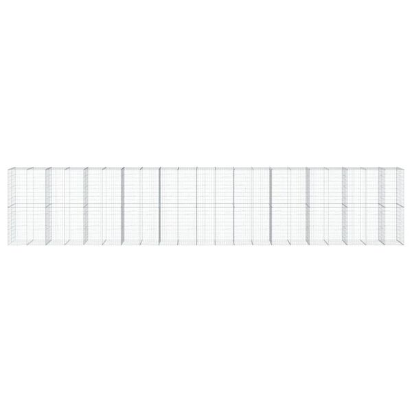 vidaXL Schanskorf 1050x100x200 cm gegalvaniseerd ijzer zilverkleurig