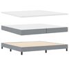 vidaXL Boxspringbed met matras Lichtgrijs 200 x 200 cm Stof