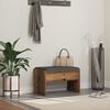 vidaXL Halbank met kussen Oudhout 63 x 38 x 40 cm