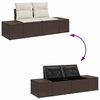 vidaXL Tuin Sofa Set met opslag 9 pcs Bruin Poly riet