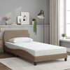 vidaXL Bedframe "Dover" kunstleer cappuccinokleurig 100x200 cm
