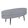 Venture Home Hocker Otto 100x40x41 cm ribfluweel zwart en grijs