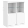 vidaXL Dressoir met LED-verlichting 81x37x100 cm wit