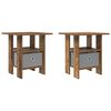 vidaXL Nachtkastje 2 st Oudhout 41 x 40 x 45 cm Bewerkt hout