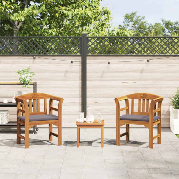 vidaXL Tuinrozelounge set 3 pcs Naturel Massief Acaciahout