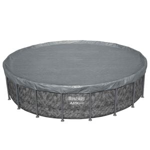 Bestway Zwembadcover 1 &Oslash;4,27 m Rond Polyester Grijs for