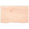 vidaXL Wandschap 80x50x(2-6) cm onbehandeld massief eikenhout