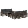 vidaXL Tuinbankenset 7 st Grijs en Donkergrijs poly rattan