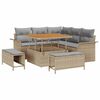 vidaXL Tuinbankenset 8 st Beige poly rattan