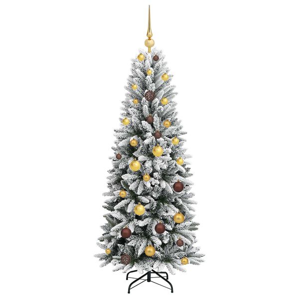 vidaXL Kunstkerstboom Wit 150 cm PVC en Plastic en Staal en PE