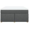 vidaXL Boxspring met matras stof donkergrijs 140x200 cm