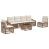 vidaXL Tuinbankenset 7 pcs Beige poly rattan