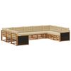 vidaXL Buiten bankenset 9 pcs Natuurlijk en Beige Massief Acaciahout