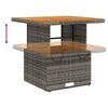 vidaXL Tuintafel 80x80x71 cm poly rattan en acaciahout grijs