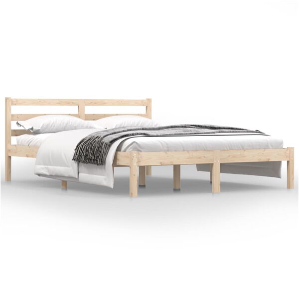vidaXL Bedframe massief grenenhout 120x190 cm
