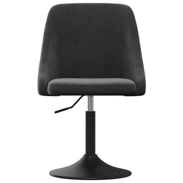 vidaXL Eetkamerstoel fluweel donkergrijs