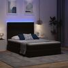 vidaXL Opbergbed met LED met matras met LED Zwart 140 x 200 cm Fluweel