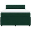 vidaXL Boxspring met matras fluweel donkergroen 160x200 cm