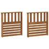vidaXL Armleuningen 2 pcs Bruin 60 x 6 x 61 cm Bewerkt hout