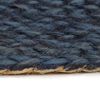 vidaXL Vloerkleed omkeerbaar rond 150 cm jute marineblauw en naturel