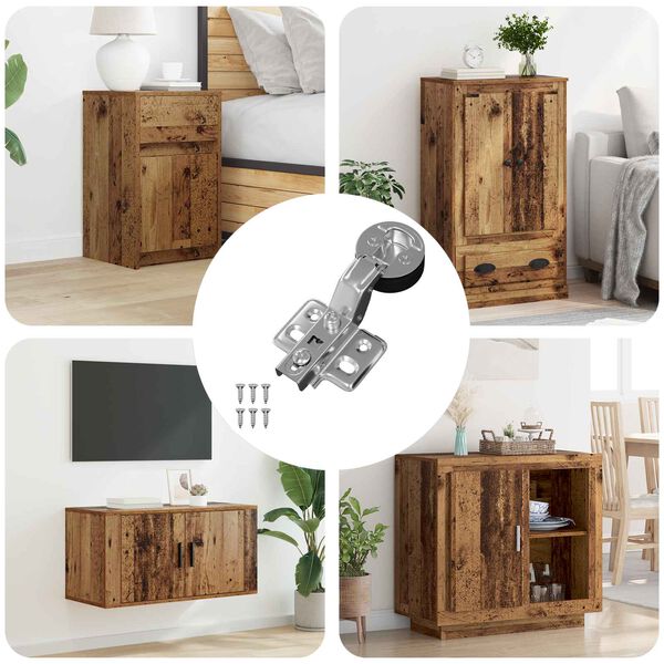 vidaXL Scharnier 123 pcs Zilver 35 mm IJzer